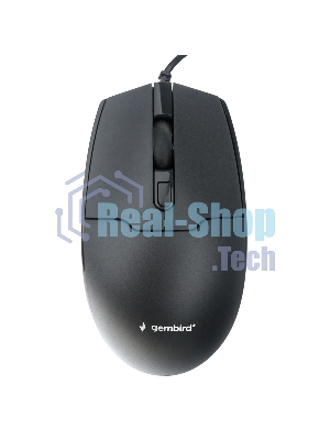 Мышь проводная Gembird MOP-430 черный, 1600 dpi, USB, кнопки - 4