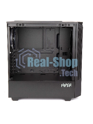 Компьютерный корпус Hiper PB81 черный без БП ATX 3x120мм 2xUSB2.0 2xUSB3.0 audio bott PSU