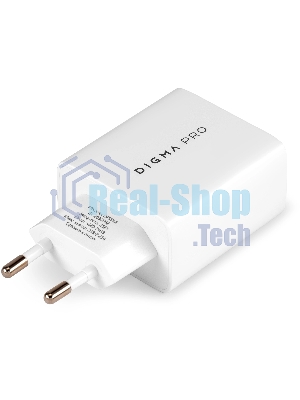 Сетевое зарядное устройство Digma Pro DPW4A 45W 3A (PD+QC) USB-C/USB-A универсальное белый (DPW4A5GX11WH)