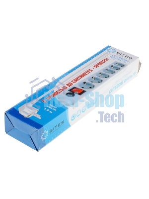 Сетевой фильтр 5bites GARDA SP6B-550 6S/3x0.75 мм2/5 м/черный