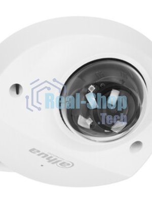 Уличная мини-купольная IP-видеокамера SmartDualLight Dahua DH-IPC-HDBW2249FP-AS-IL-0280B 2Мп, 1/2.8” CMOS, объектив 2.8мм, видеоаналитика, микрофон, ИК 30м, LED 30м, IP67, IK10, металл