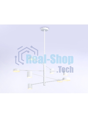 Подвесной светодиодный светильник Ambrella light FL51688/8 WH белый 3000K/4200K/6400K 48W D900*1000 (Без ПДУ)