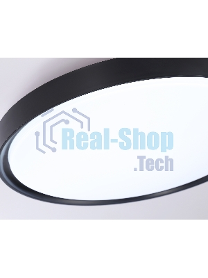 Потолочный светодиодный светильник Ambrella light FZ1248 BK черный IP54 30W 5000K D380*60 (Без ПДУ)