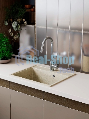 Мойка для кухни BAU Stil Pro 49х42, без выпуска, бежевый камень
