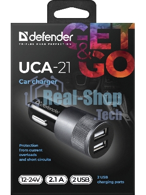 Зарядное устройство для авто Defender UCA-21 5V 2.1A