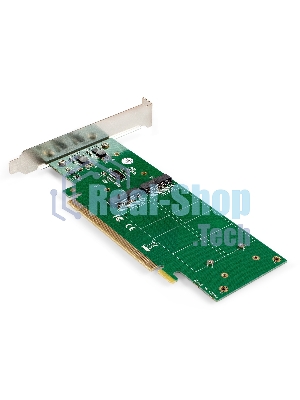 Переходник ExeGate EXE-597E4 (4 x M.2 M key -> PCI-E x16 v3.0, для установки четырех SSD M.2 2230/2242/2260/2280/22110 M key NGFF в слот PCI-E, материнская плата должна быть c функции Bifurcation PCI-E)