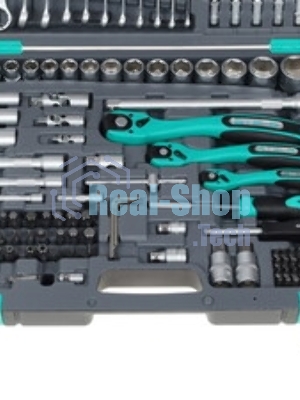 Набор инструментов STELS 141151/4'' 3/8'' 1/2'' cr-v s2 усиленный кейс 216 предм.