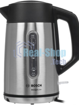 Электрочайник Bosch TWK4P440 черный, 1.7 л, 2400 Вт, скрытый нагревательный элемент
