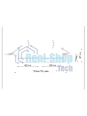 Светильник Ambrella light TN52424/2 BK/FR черный/белый матовый GX53 max 12W 210*105*45