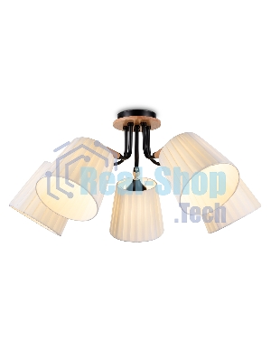 Светильник Ambrella light TR4733/5 BK/LWD черный/светлое дерево E27/5 max 40W D610*270