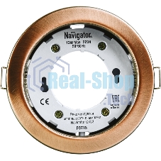 Светильник светодиодный Navigator ДВО NGX-R1-006-GX53 220В GX53 IP20 черненая медь