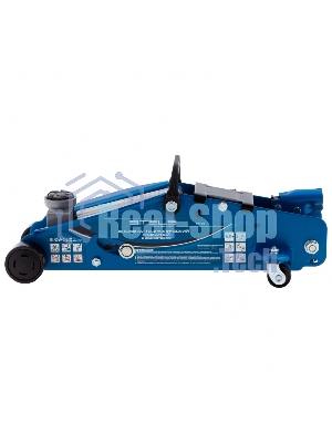Домкрат Stels 51132 гидравлический подкатной с фиксатором 2.5 т safety pin 140-385 мм в кейсе
