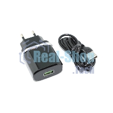 Блок питания (сетевой адаптер) HOCO С12Q Smart QC3.0, кабель Micro USB, USB, 5V, 3.0A, черный