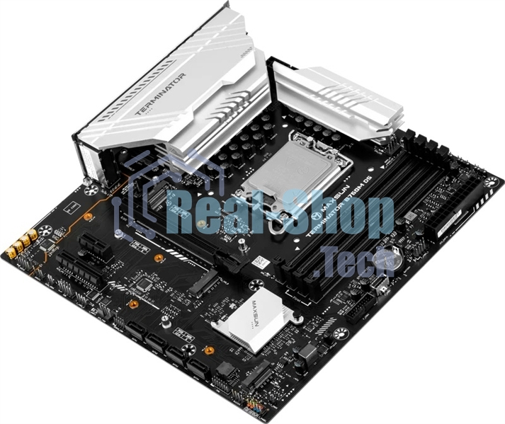Материнская плата Maxsun Terminator B760M D5, LGA 1700, Intel B760, 4xDDR5, 4xSATA, 3xM.2, 1xPCIe 5.0 x16, 1xPCIe x4, 1xPCIe 3.0 x1, 1xHDMI, 1xDP, 2xUSB 3.2 Gen 1, 6xUSB 2.0, 1x 2.5Gb LAN, 3x3.5 мм, 5.1, mATX