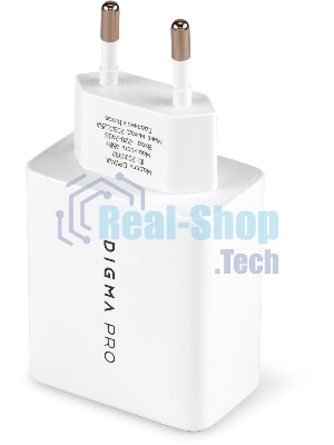 Сетевое зарядное устройство Digma Pro DPW4A 45W 3A (PD+QC) USB-C/USB-A универсальное белый (DPW4A5GX11WH)