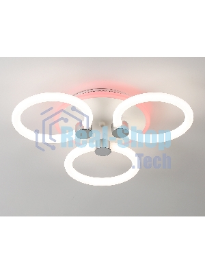 Потолочный светодиодный светильник FA3838/3 WH белый 42W 3000K-6400K+RGB D458*80 (ПДУ РАДИО 2.4G)