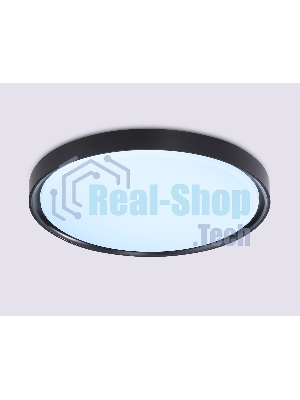 Потолочный светодиодный светильник Ambrella light FZ1248 BK черный IP54 30W 5000K D380*60 (Без ПДУ)