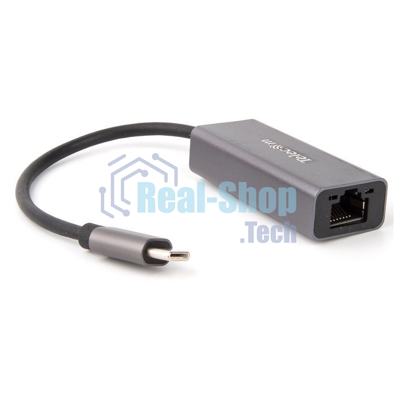 Кабель-переходник USB 3.1 Type-C -->RJ-45 1000Mbps Ethernet, Aluminum Shell, 0.15м Telecom TU320M