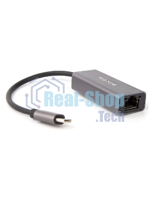 Кабель-переходник USB 3.1 Type-C -->RJ-45 1000Mbps Ethernet, Aluminum Shell, 0.15м Telecom TU320M