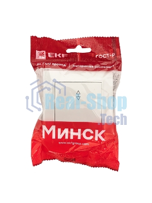 Выключатель 1-кл. СП Минск 10А проходной белый Basic EKF ERV10-025-10