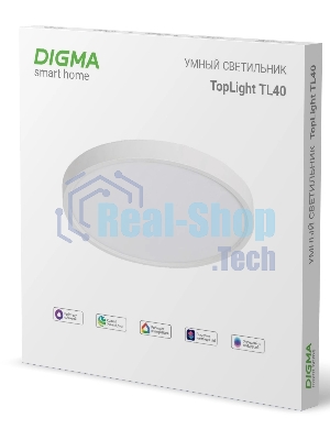 Умный светильник Digma TopLight TL40 потолоч. белый (TL40)