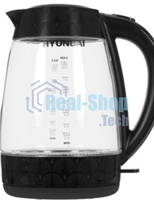 Чайник электрический Hyundai HYK-G4505 2 л, 2200 Вт, черный (корпус: стекло)