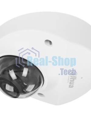 Уличная мини-купольная IP-видеокамера SmartDualLight Dahua DH-IPC-HDBW2249FP-AS-IL-0280B 2Мп, 1/2.8” CMOS, объектив 2.8мм, видеоаналитика, микрофон, ИК 30м, LED 30м, IP67, IK10, металл