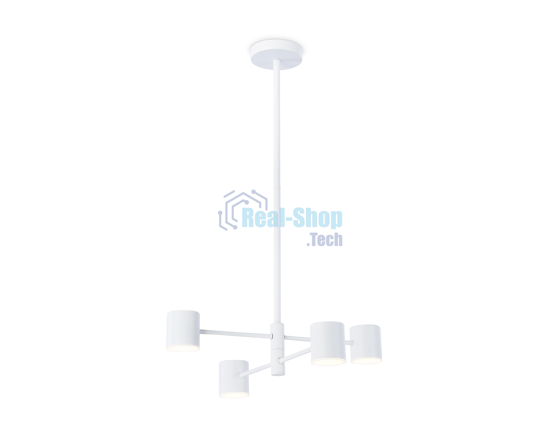 Подвесной светодиодный светильник Ambrella light FL51705/4 WH белый 3000K/4200K/6400K 20W D500*780 (Без ПДУ)