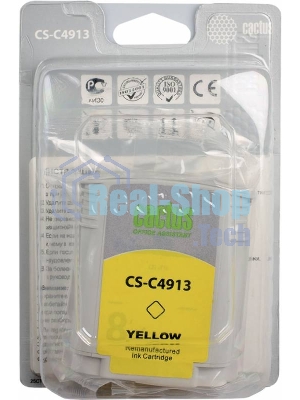 Картридж струйный Cactus CS-C4913 №82 желтый (72 мл) для HP Design Jet 500/800C