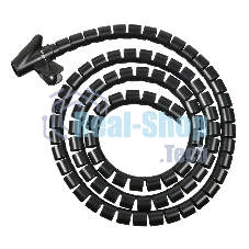 Кабельный органайзер Buro Spiral Hose 25x2000мм черный