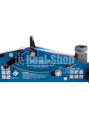 Домкрат Stels 51132 гидравлический подкатной с фиксатором 2.5 т safety pin 140-385 мм в кейсе