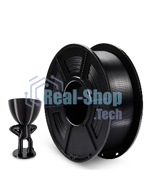 Филамент NVPrint Silk PLA+ черный для 3D печати диаметр 1.75мм длина 330 метров масса 1 кг