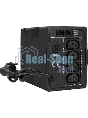 Источник бесперебойного питания ExeGate EX292774RUS SpecialPro UNB-800.LED.AVR.4C13.RJ.USB 800VA/480W, LED, AVR, 4*C13, RJ45/11, USB, металлический корпус, черный