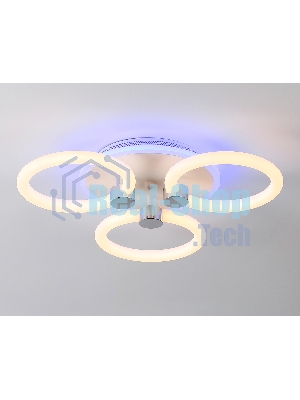 Потолочный светодиодный светильник FA3838/3 WH белый 42W 3000K-6400K+RGB D458*80 (ПДУ РАДИО 2.4G)