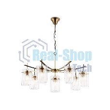 Люстра Ambrella light LH56033/7+1 BS/CL латунь/прозрачный E14*8 max 40W D790*1200