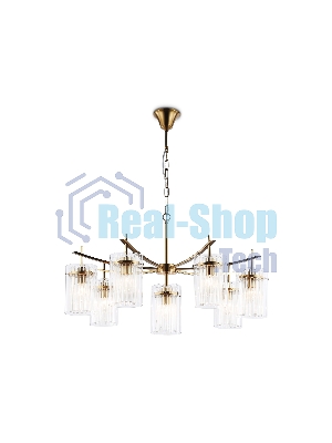 Люстра Ambrella light LH56033/7+1 BS/CL латунь/прозрачный E14*8 max 40W D790*1200