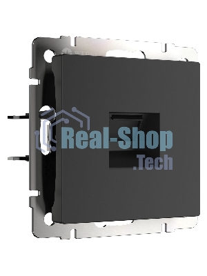 Розетка Ethernet RJ-45 (черный матовый)