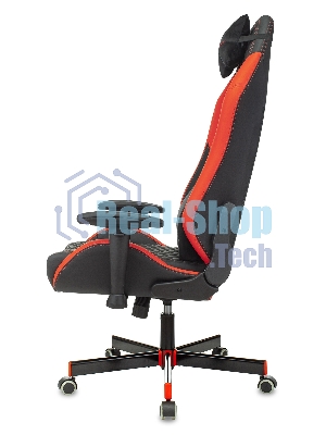 Кресло игровое Knight Neon черный/красный соты эко.кожа с подголов. крестовина металл