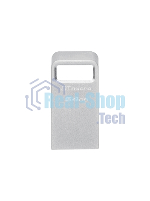 Флешка USB Kingston DataTraveler Micro (DTMC3G2/64Gb), 64Gb, USB 3.2 Gen 1, R/W 200/60, серебристый