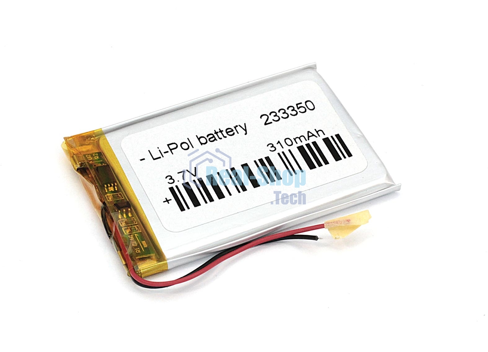 Аккумулятор Li-Pol (батарея) 2.3x33x50 мм 2pin 3.7V/310mAh