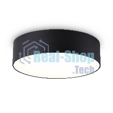 Потолочный светодиодный светильник Ambrella light FV5517 BK черный LED 18W 3000K D160*58 (Без ПДУ)