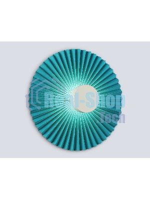 Настенный светильник Ambrella light LH72651 WH/GR белый/бирюзовый 6W 3000K D300*100