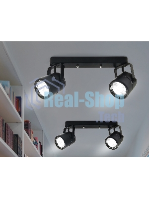 Накладной поворотный светильник Ambrella light TA106 BK черный GU10 260*130*D60