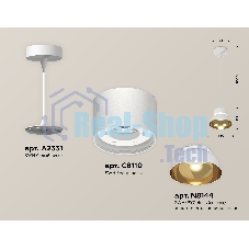 Светильник Ambrella Light XP8110051 SWH/PYG/CL белый песок/золото желтое полированное/прозрачный GX53
