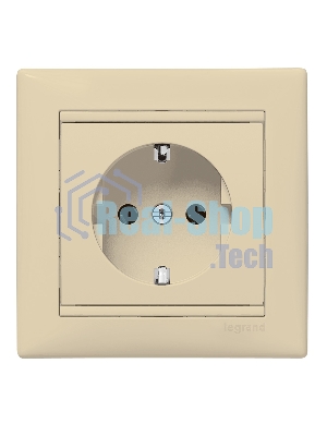Розетка Legrand 774321 2К+3 со шторками, слон. кость Valena