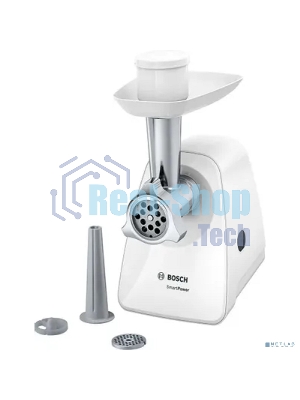 Мясорубка электрическая Bosch MFW2510W белый, 1500 Вт, 1.7 кг/мин, защита от перегрузки, насадки - 3