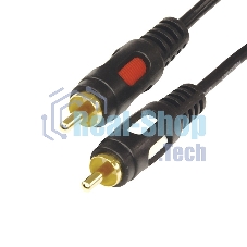 Шнур Rexant 2 RCA - 2 RCA, длина 5 м етров, черный (GOLD)