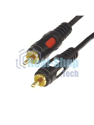 Шнур Rexant 2 RCA - 2 RCA, длина 5 м етров, черный (GOLD)