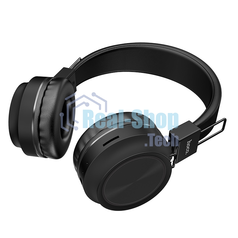 Беспроводные/проводные наушники Hoco W25 Promise черный, полноразмерные, Bluetooth + проводной, до 12 ч.