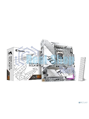 Материнская плата Gigabyte B850M AORUS ELITE WIFI6E ICE, AM5, AMD B850, 4xDDR5, 4xSATA, 2xM.2, 1xPCIe 5.0 x16, 1xPCIe 3.0 x4, 1xDP, 1xHDMI, 1x2.5Gb LAN, Wi-Fi 6E, Bluetooth 5.3, 2xUSB-A 10Gbps (Gen2), 5xUSB-A 5Gbps, 4xUSB-A 2.0, 1xUSB-C 10Gbps (Gen2), 2x3.5 мм, 7.1, mATX
